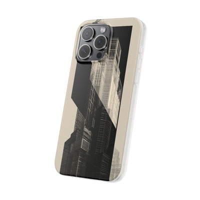 Beige Lite Phone Case for iPhone - Monolith Urban Grid