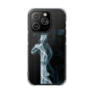 Black Impact MagSafe Phone Case for iPhone - Arctic Vapor Grid