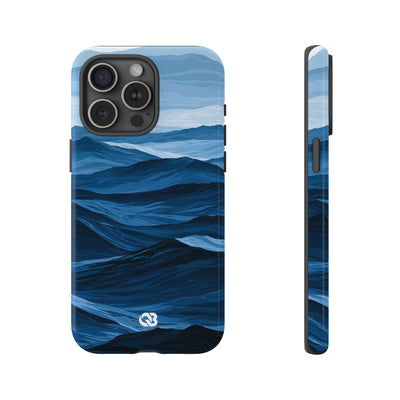 Blue Tough Phone Case for iPhone - Cobalt Ridge Tides