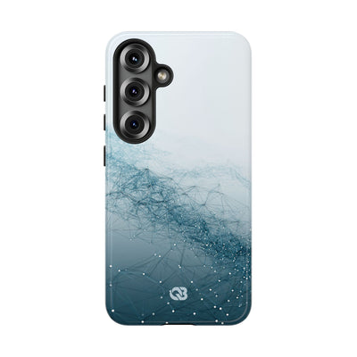 Teal Tough Phone Case for Samsung - Cyan Vector Lattice