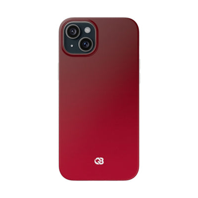 Red Lite Phone Case for iPhone - Crimson Velvet Fade