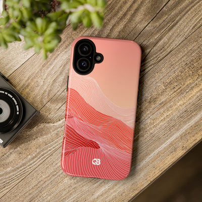 Coral Ridge Contours · Tough Phone Case for iPhone · Red