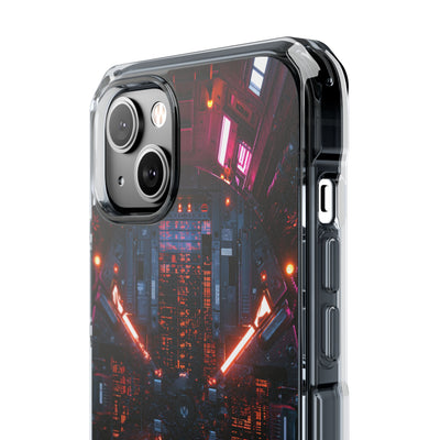 Cybernetic Reactor Core · Clear Impact Magnetic Phone Case for iPhone · Black
