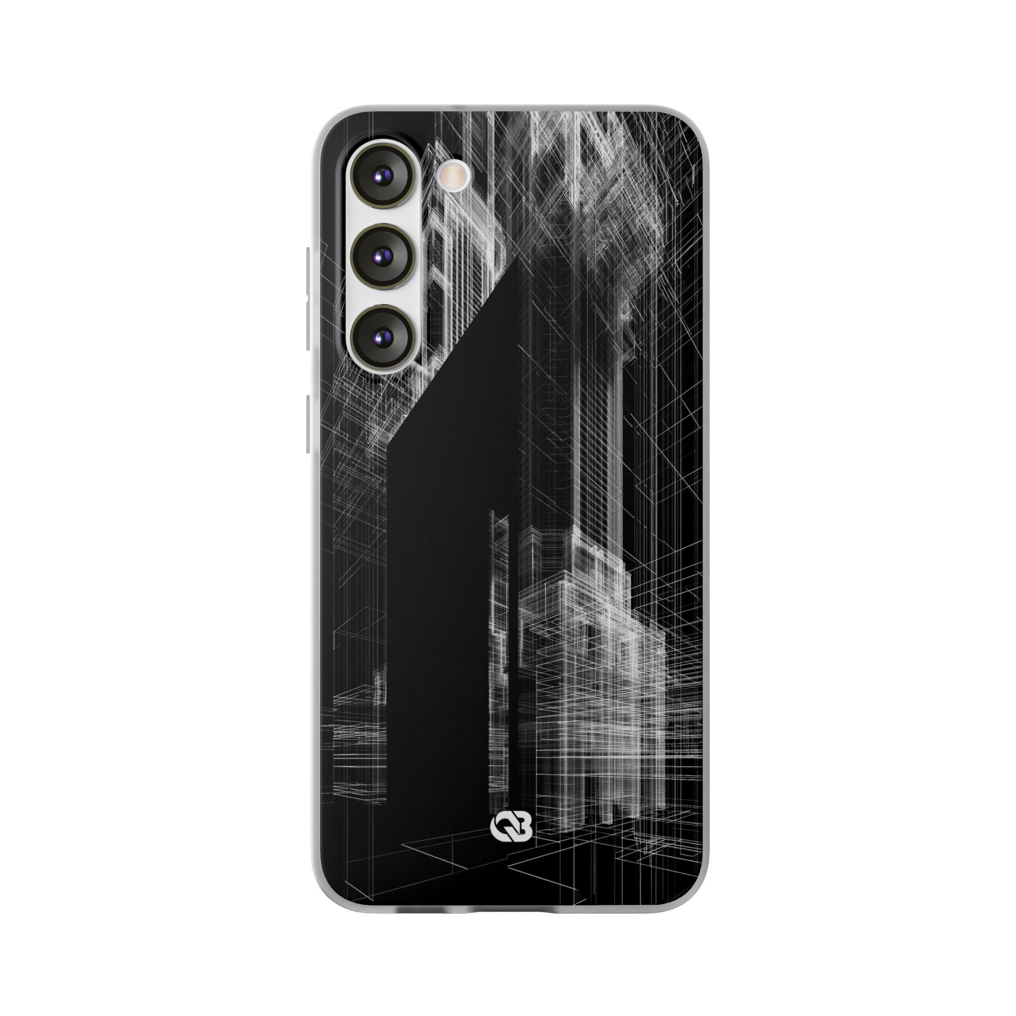Black Lite Phone Case for Samsung - Ghost Urban Wireframe