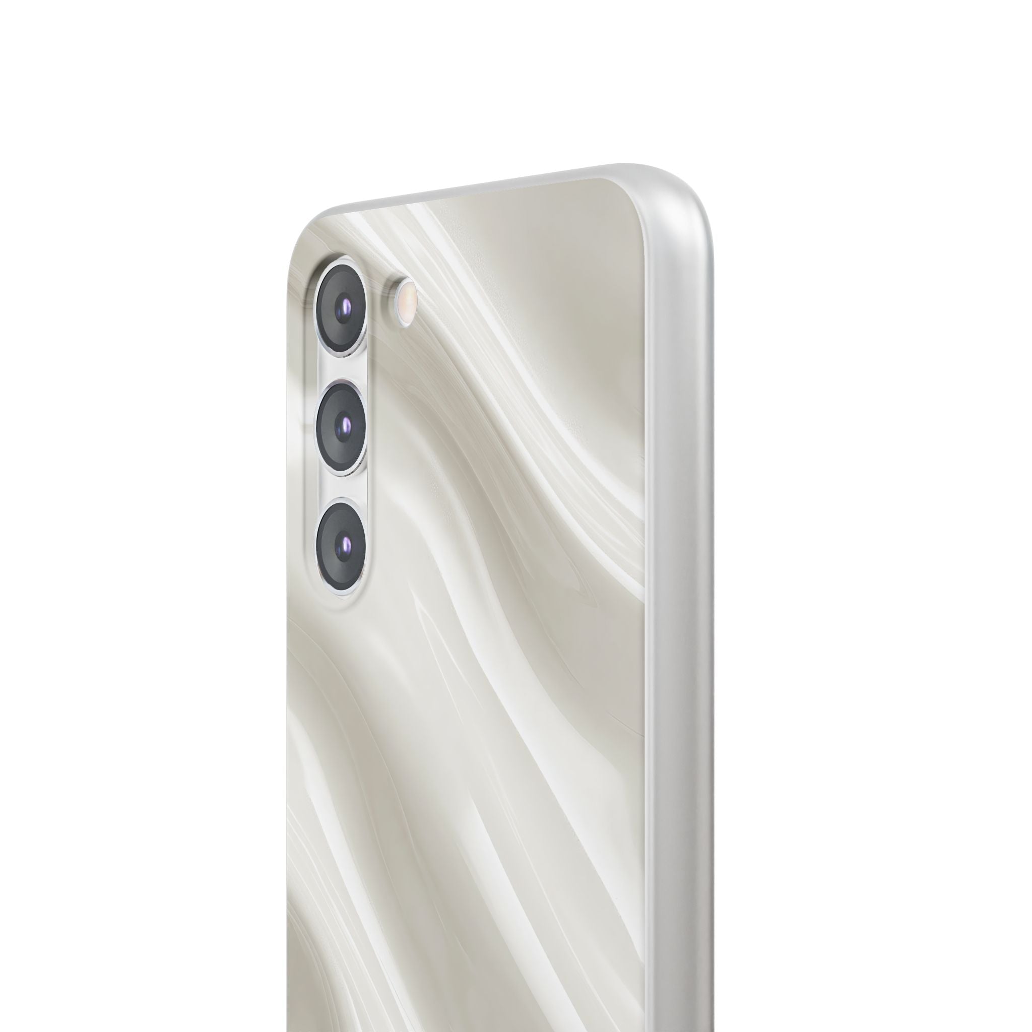 White Lite Phone Case for Samsung - Polished Ivory Wave