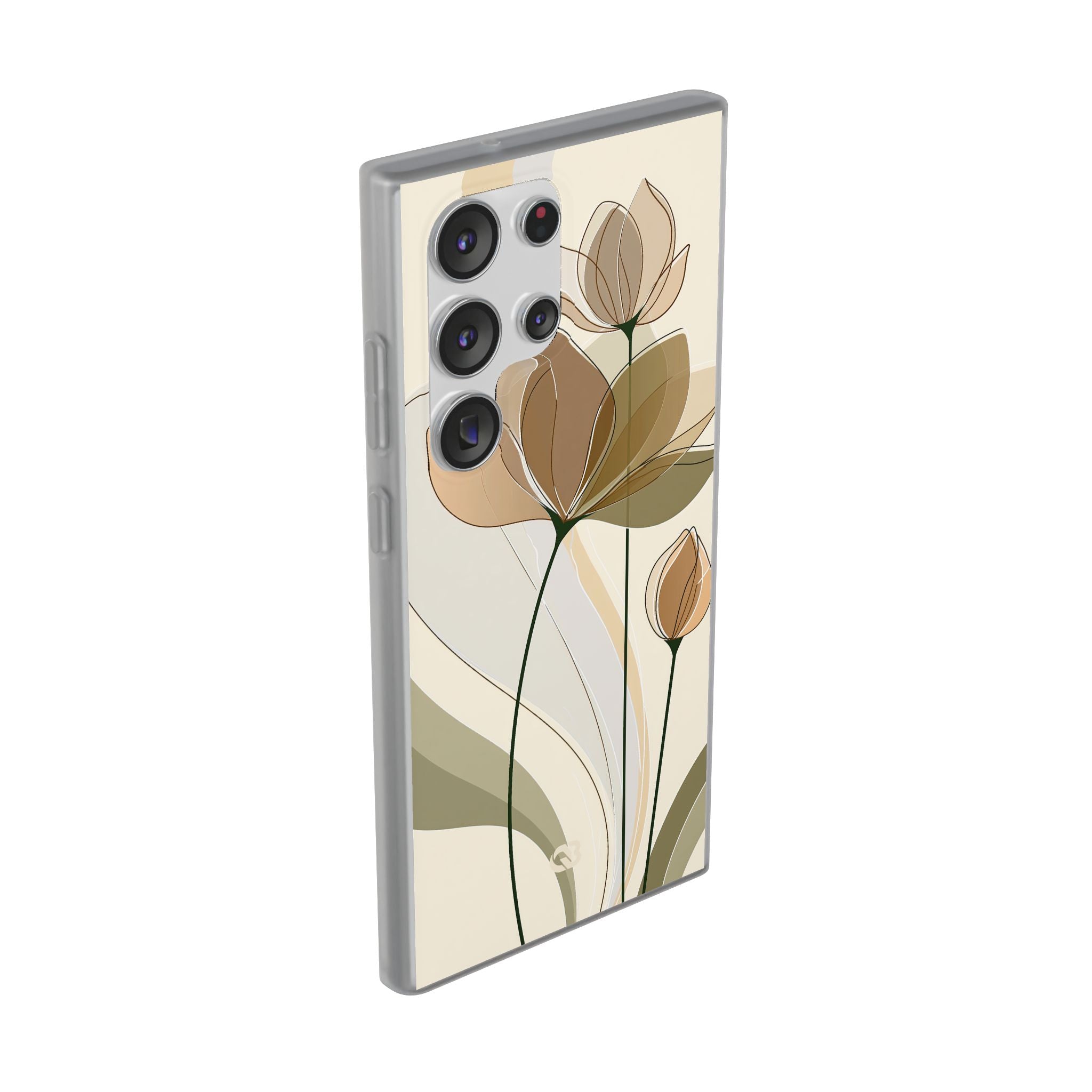 Beige Lite Phone Case for Samsung - Muted Ochre Petals