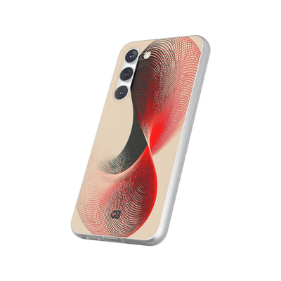 Red Lite Phone Case for Samsung - Crimson Grid Vortex