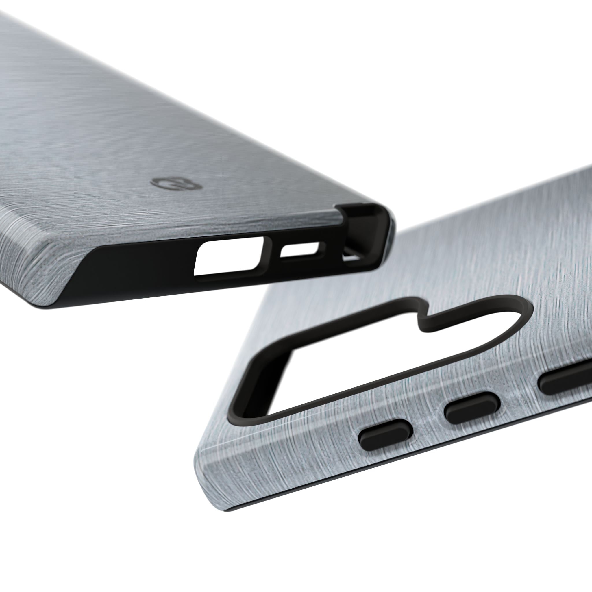 Silver Tough Phone Case for Samsung - Satin Chrome Grain