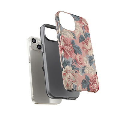 Blush Peony Jacquard · Tough Phone Case for iPhone · Pink