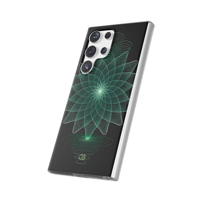 Green Lite Phone Case for Samsung - Cyan Signal Bloom