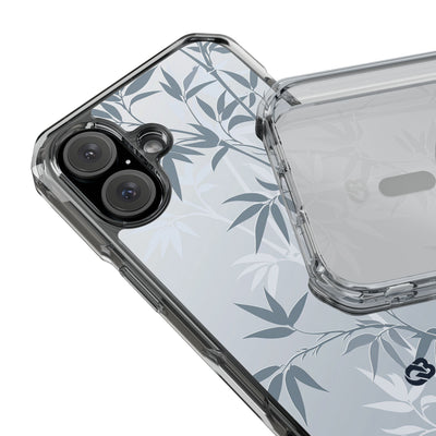 Misty Bamboo Grove · Clear Impact Magnetic Phone Case for iPhone ·  Blue
