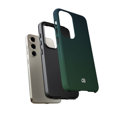 Green Tough Phone Case for Samsung - Midnight Pine Horizon
