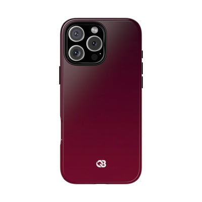 Red Tough Phone Case for iPhone - Deep Sangria Gradient