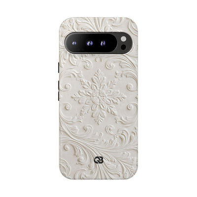Sculpted Acanthus Relief · Tough Phone Case for Pixel ·  White