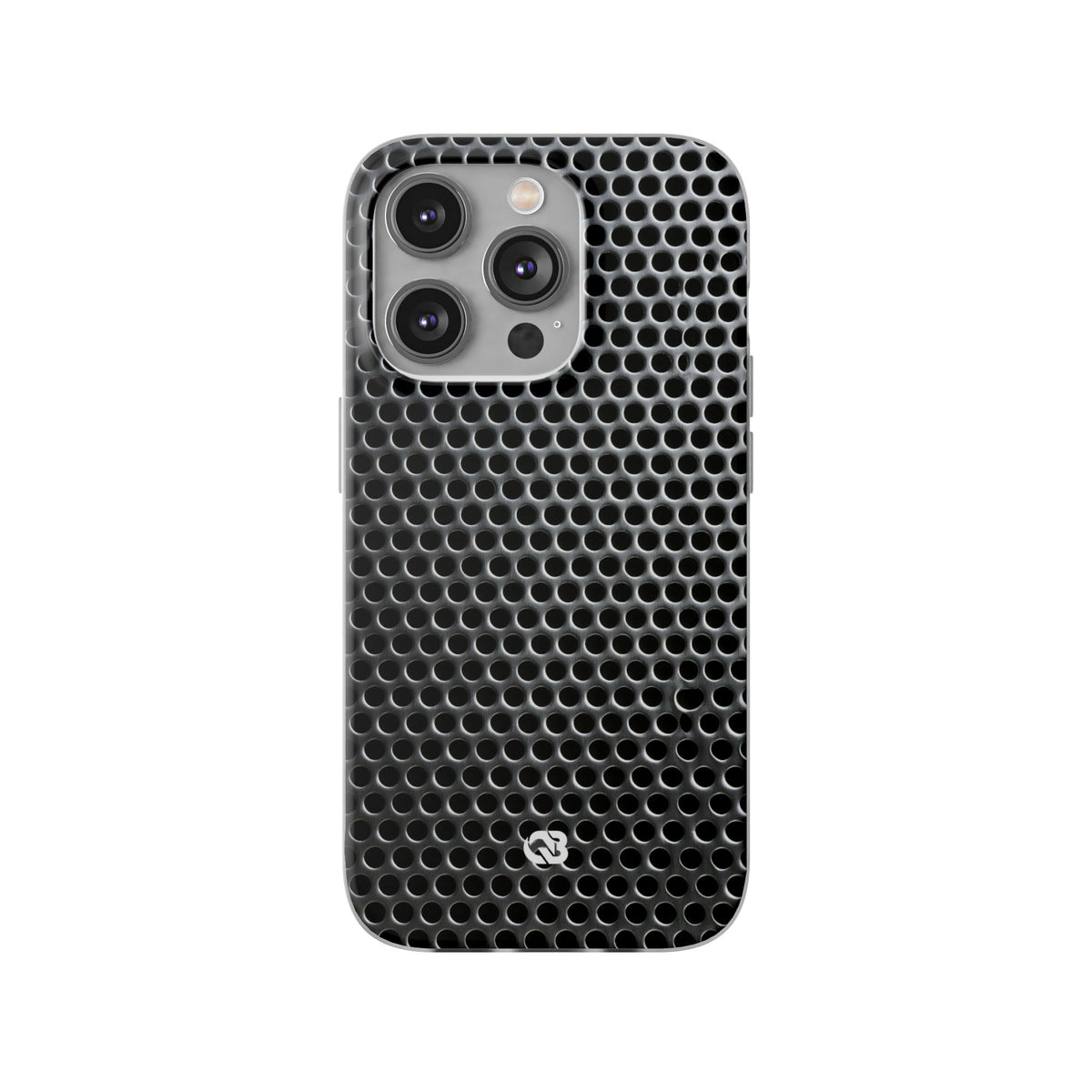 Brushed Perforated Steel · Lite Phone Case for iPhone ·  Silver