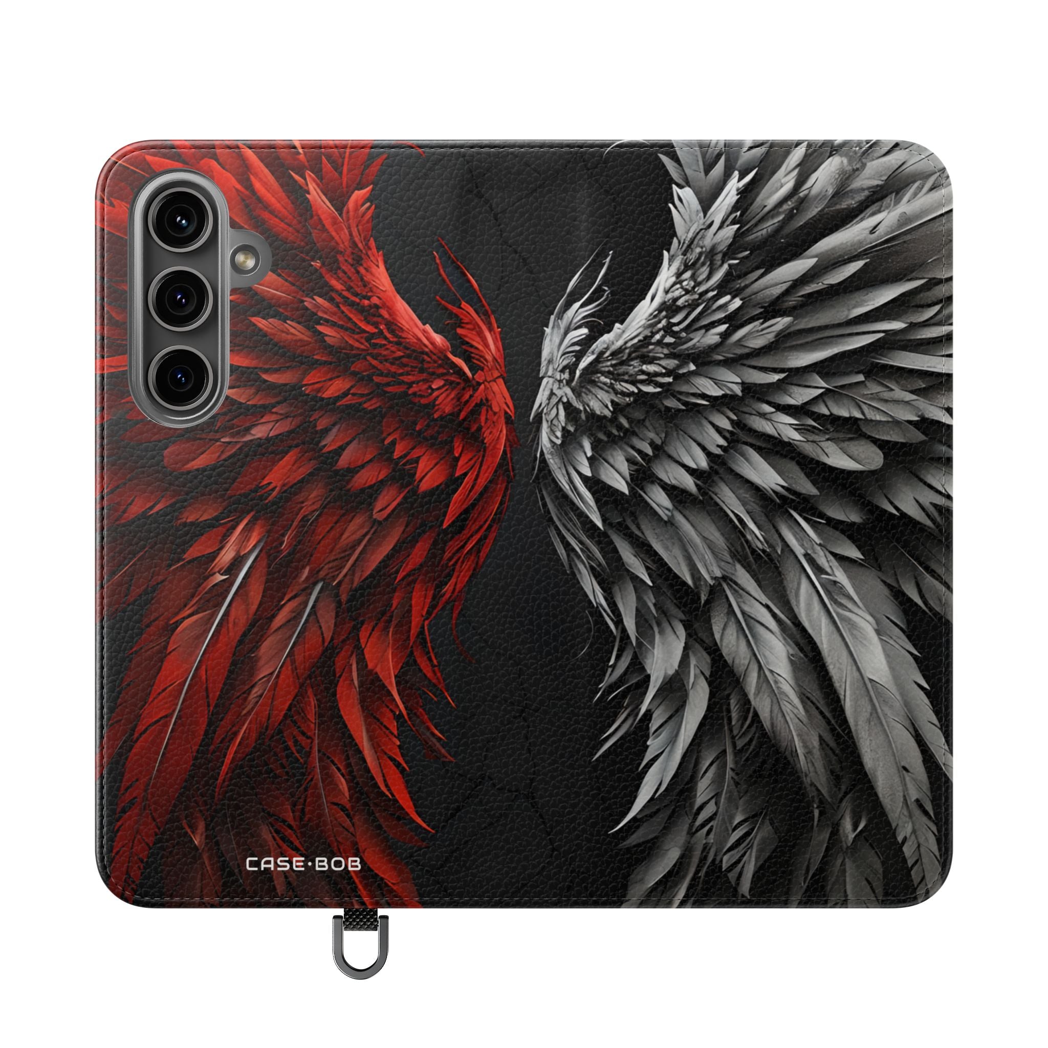 Crimson Silver Wings - Samsung S24 Plus Case - Wallet