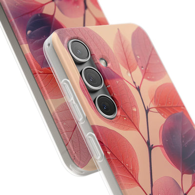 Dewy Magenta Foliage · Soft Phone Case for Samsung