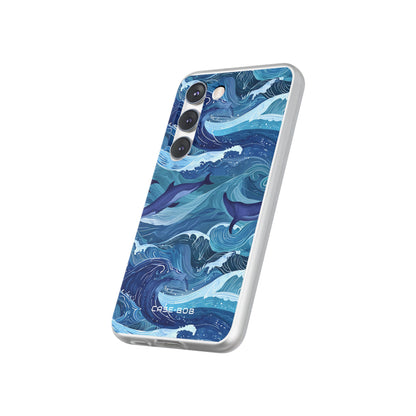 Dolphin Waves Samsung S23 Case - Soft