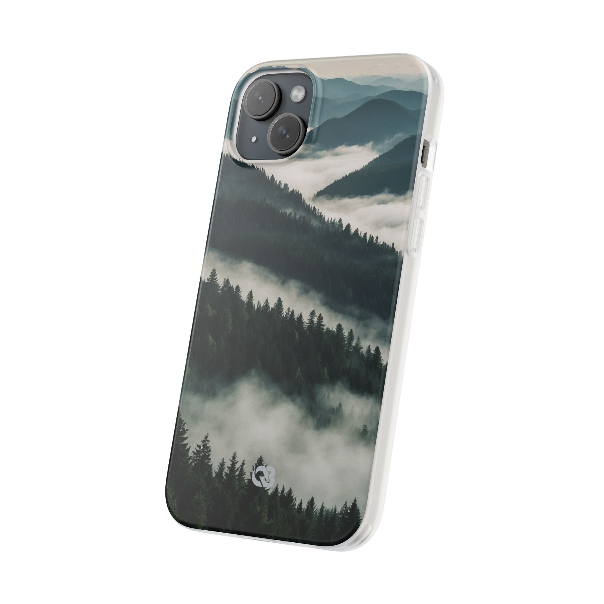 Misty Pine Peaks · Soft Hoesje voor iPhone