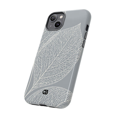 Grey Tough Phone Case for iPhone - Frosted Ash Veins