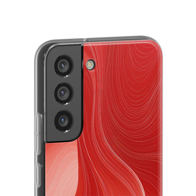 Red Lite Phone Case for Samsung - Crimson Silk Strands