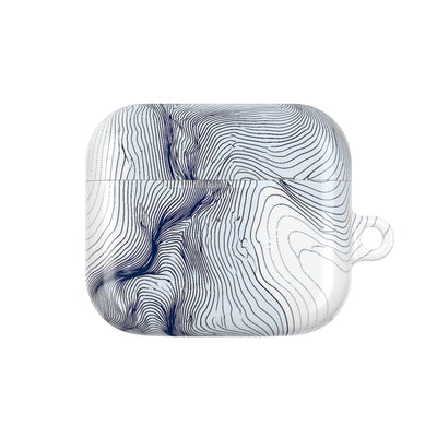 Nordic Ridge Contour · Hard Case for AirPods & AirPods Pro · White