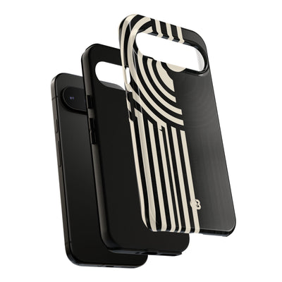 Beige Tough Phone Case for Google Pixel - Monolith Ivory Signal