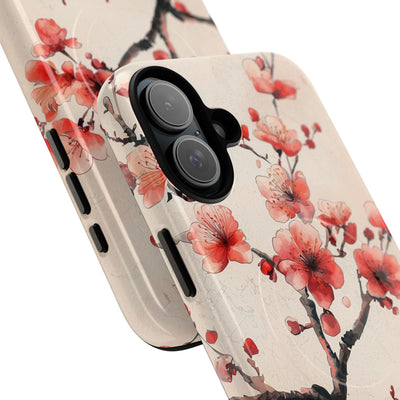 Crimson Silk Flora · Tough+ Custodia per iPhone · Magsafe