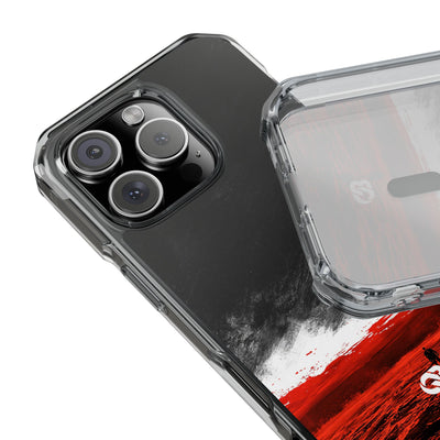 Crimson Void · Clear Impact Magnetic Phone Case for iPhone ·  Black
