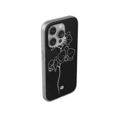 Black Lite Phone Case for iPhone - Noir Alabaster Orchid