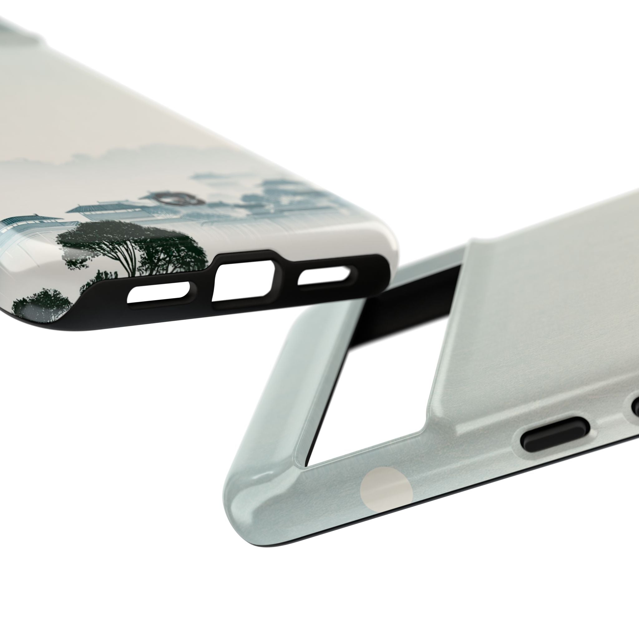 Blue Tough Phone Case for Google Pixel - Mist Valley Pagoda