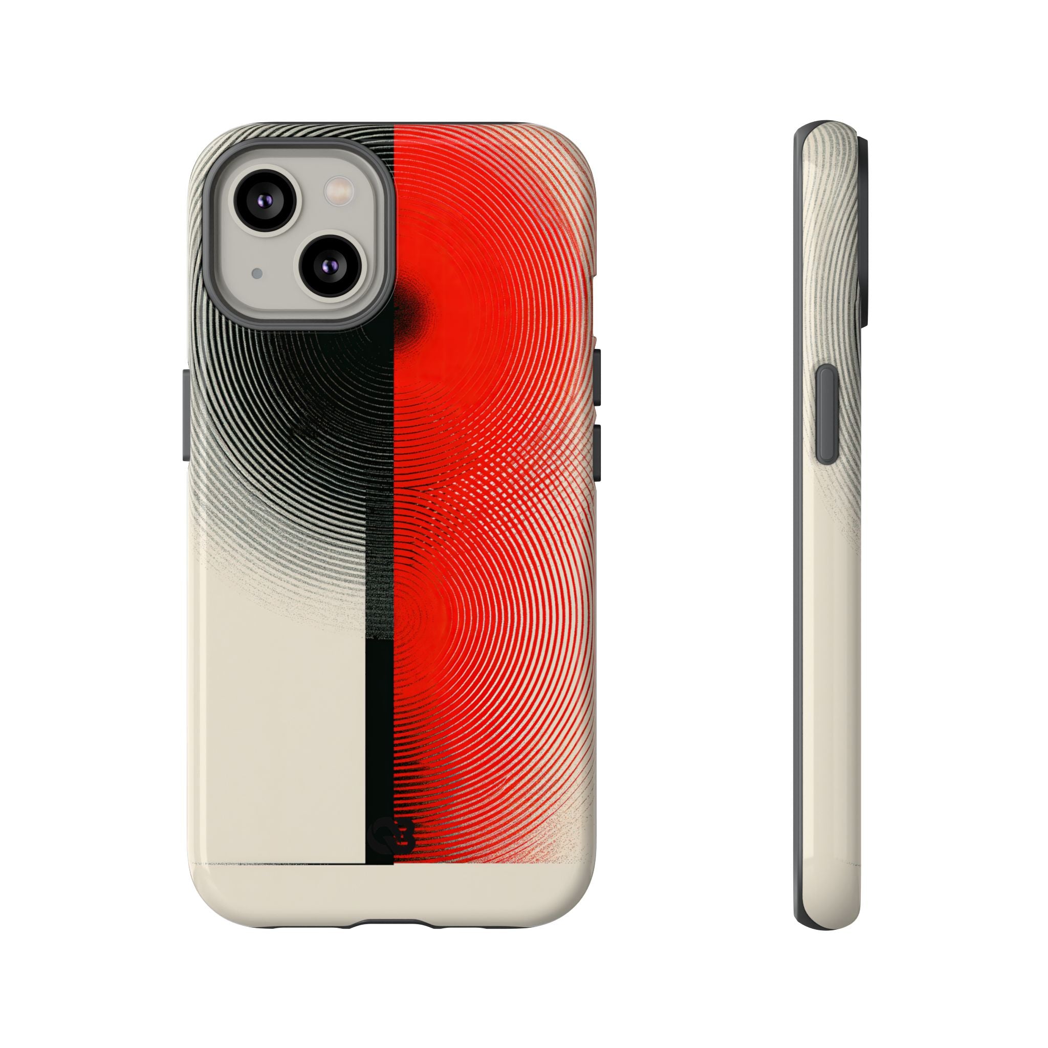 Red Tough Phone Case for iPhone - Split Signal Red