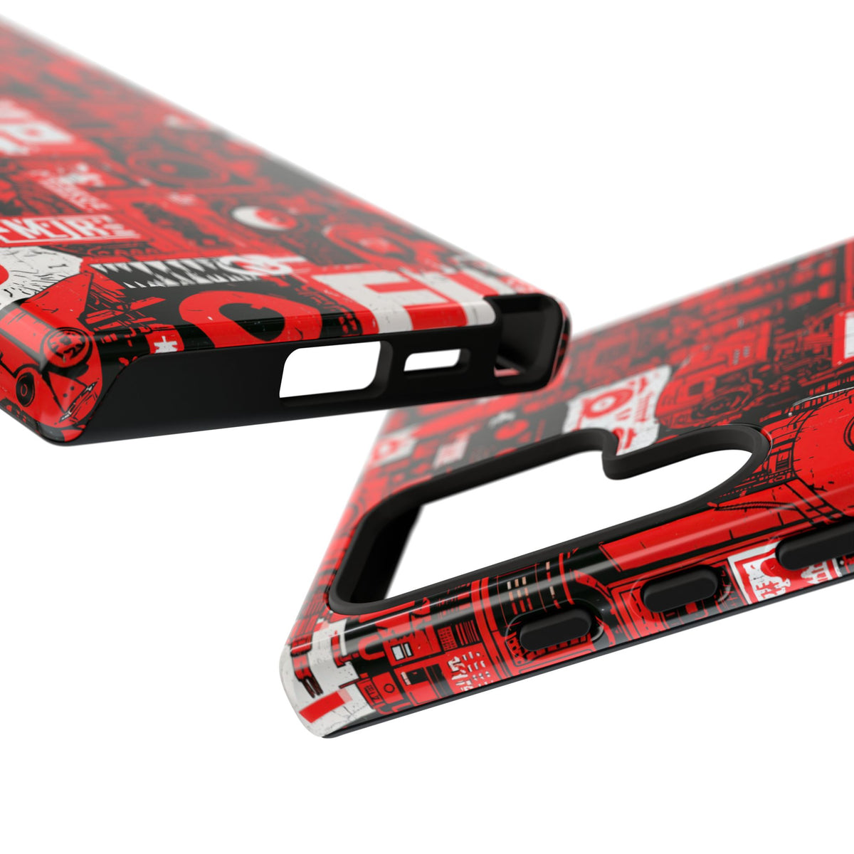 Neo Mecha Collage · Tough Phone Case for Samsung · Red