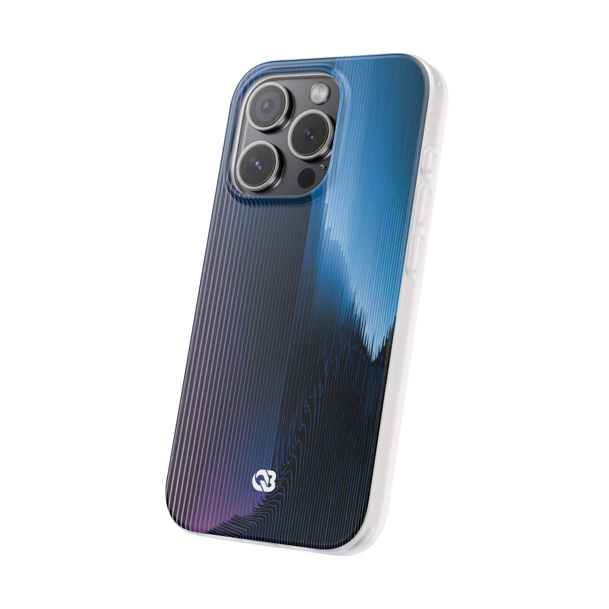 Blue Lite Phone Case for iPhone - Indigo Distortion Wave