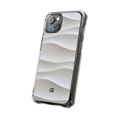 Sculpted Dune Relief · Clear Impact Magnetic Phone Case for iPhone ·  White