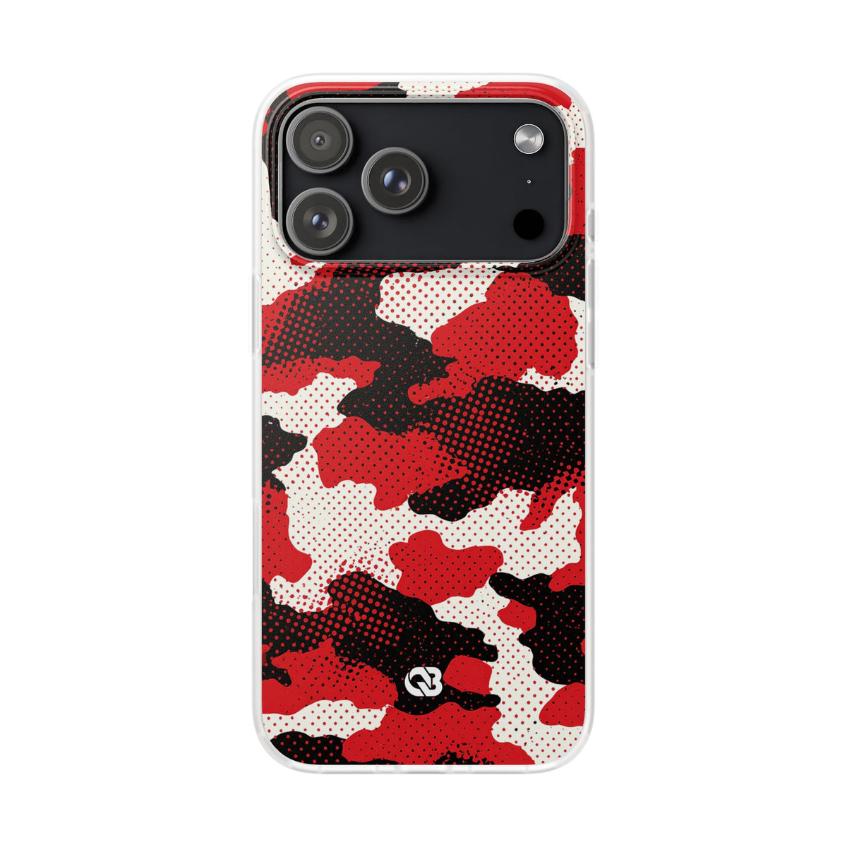 Crimson Halftone Camo · Lite Phone Case for iPhone ·  Red