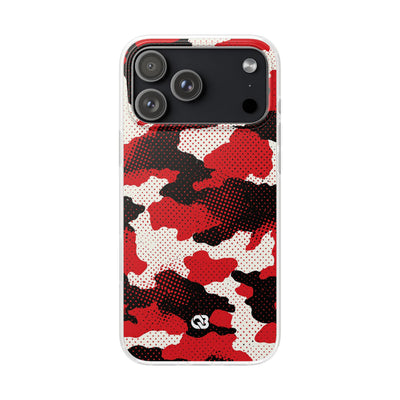 Crimson Halftone Camo · Lite Phone Case for iPhone ·  Red