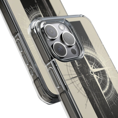 Beige Impact MagSafe Phone Case for iPhone - Zenith Vector Spire