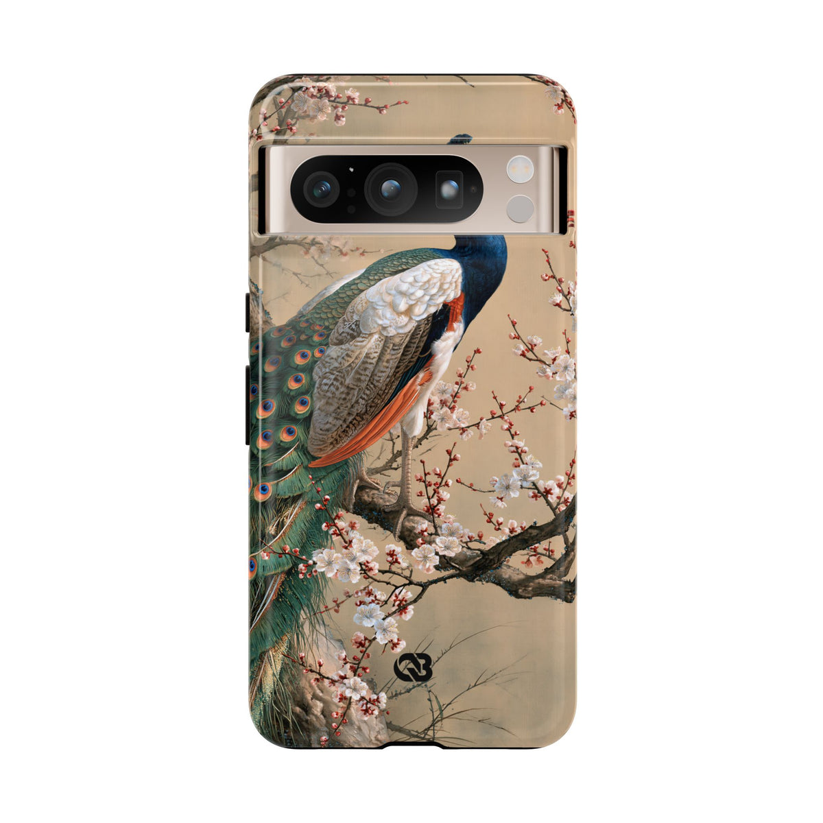 Imperial Peacock Blossom · Tough Phone Case for Pixel ·  Beige