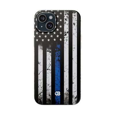 Gritty Cobalt Flag · Soft Phone Case for iPhone