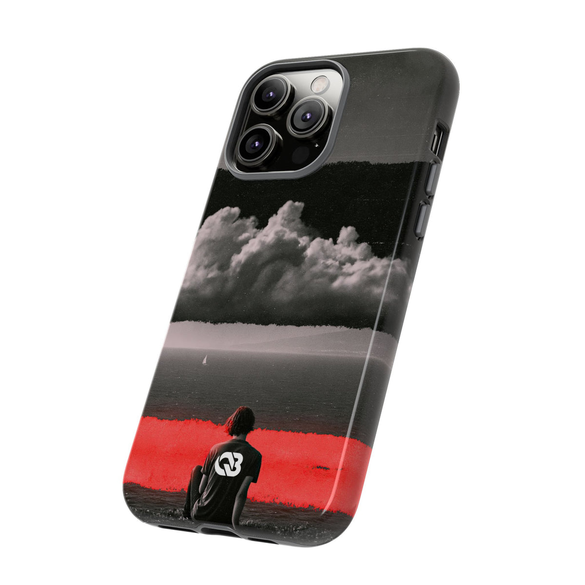 Crimson Horizon · Tough Phone Case for iPhone · Black