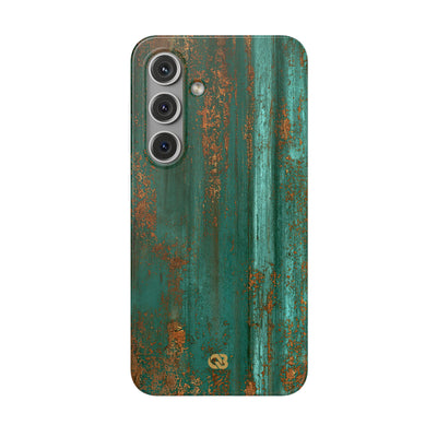 Teal Lite Phone Case for Samsung - Verdigris Copper Siding