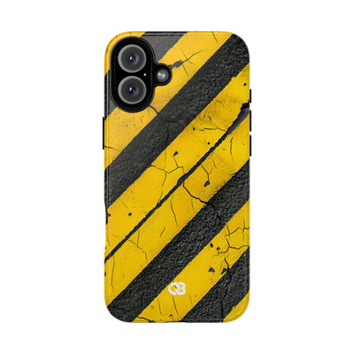 Cracked Hazard Stripes · Tough Phone Case for iPhone