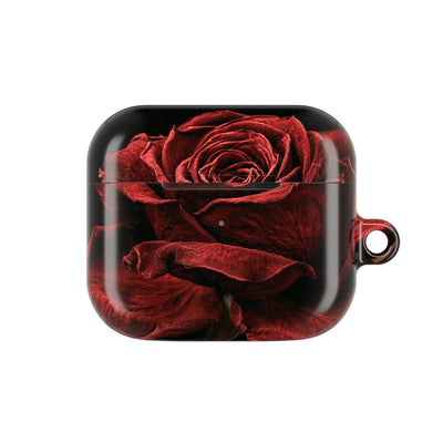 Crimson Noir Rose · Hard Case for AirPods & AirPods Pro · Black