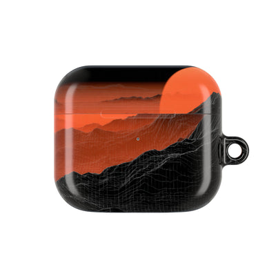 Solar Ridge Mesh · Hard Case for AirPods & AirPods Pro · Black