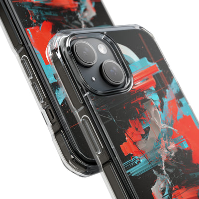 Fragmented Cyber Core · Clear Impact Magnetic Phone Case for iPhone ·  Black