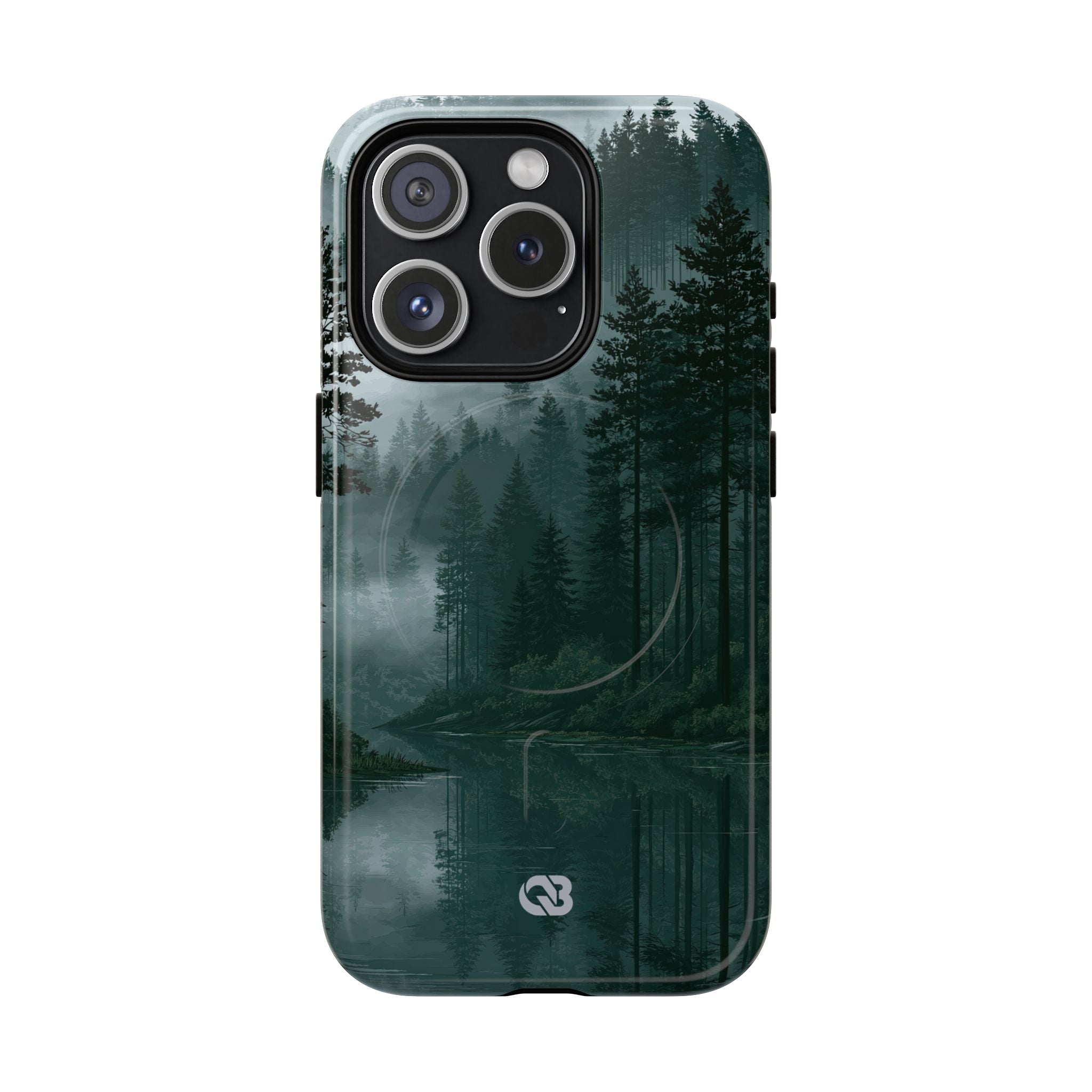 Green Tough 2.0 Magsafe Phone Case for iPhone - Misty Evergreen Mirror