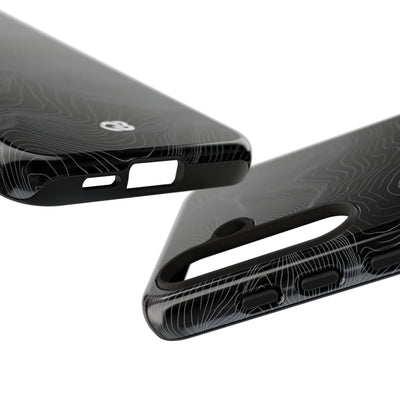 Obsidian Contour Elevation · Tough Phone Case for Samsung · Black