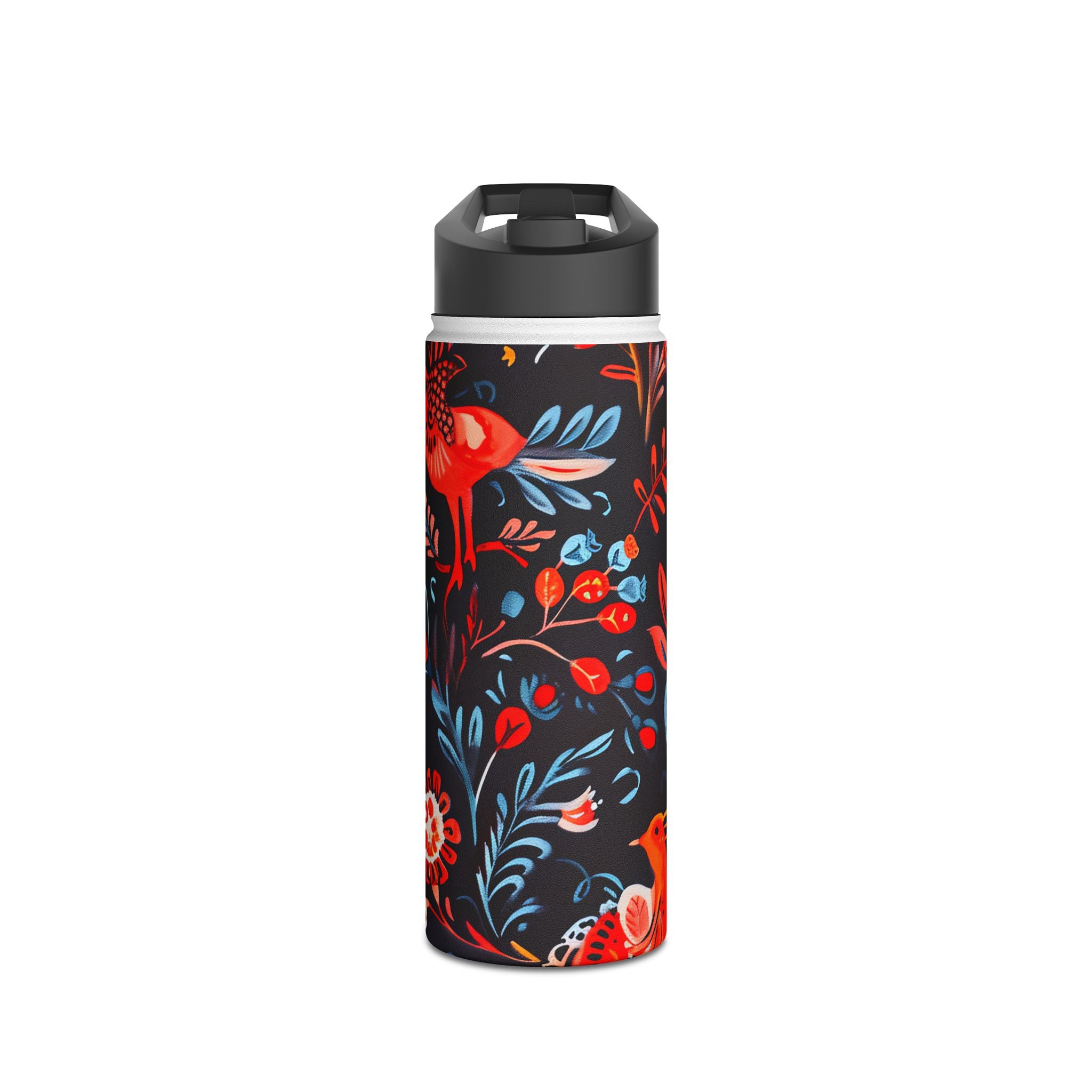 Folk Bird Flame - Stainless Steel Water Bottle