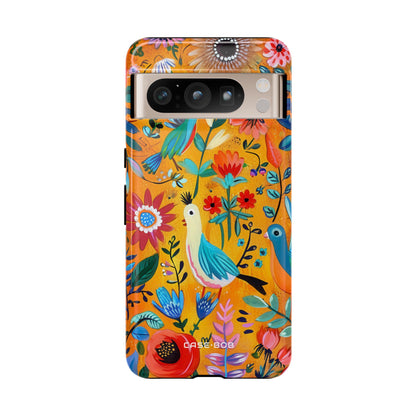 Bunte Vögel Blühen Google Pixel 8 Pro Case - Tough